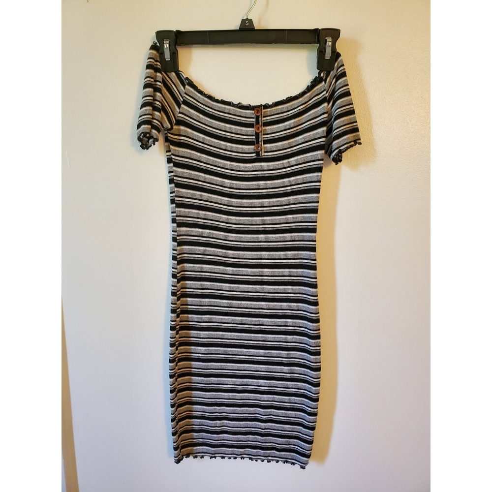 Striped bodycon dress